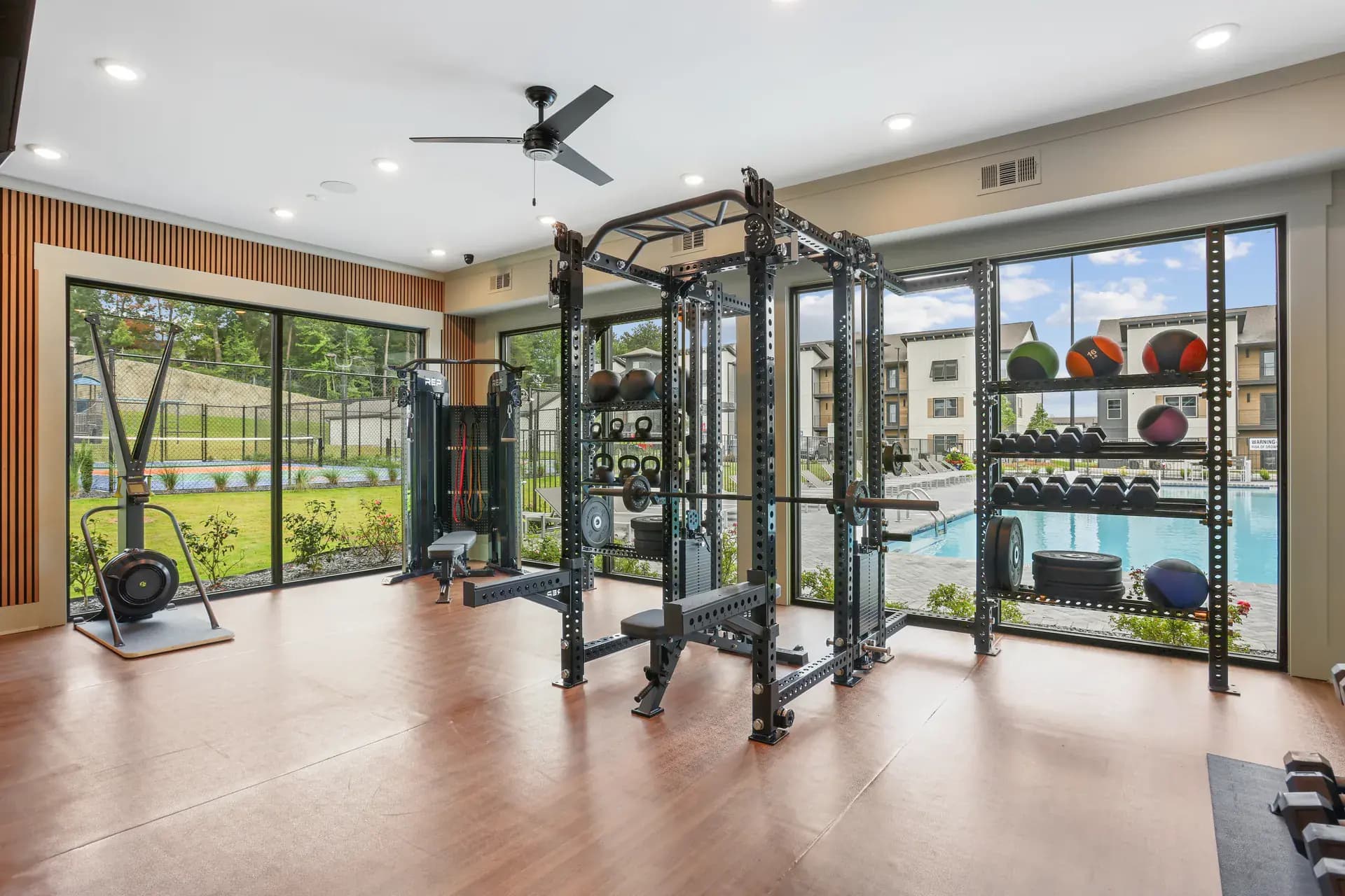 Wellness and fitness center at a Pointe Grand community