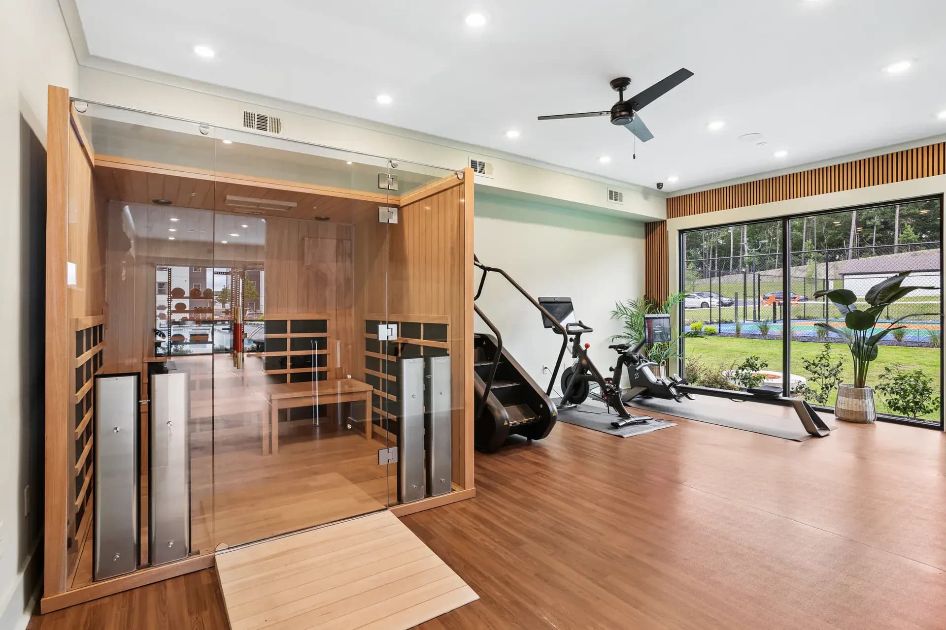 Wellness and fitness center at a Pointe Grand community