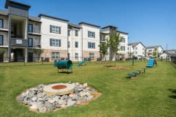 Leash-free bark park at a Pointe Grand community