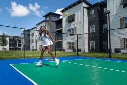 Pickleball courts at a Pointe Grand community