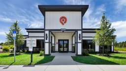Leasing office entrance at a Pointe Grand community