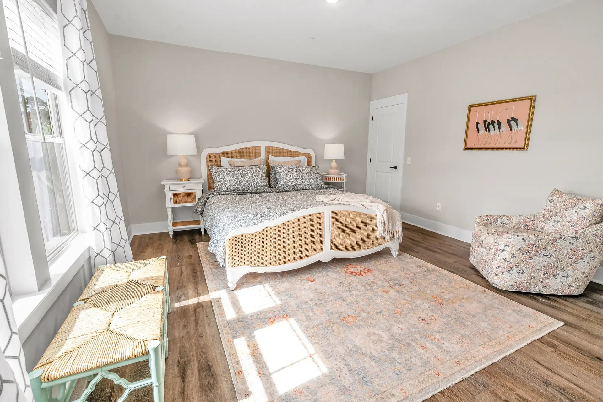 A Pointe Villas guest bedroom with natural light